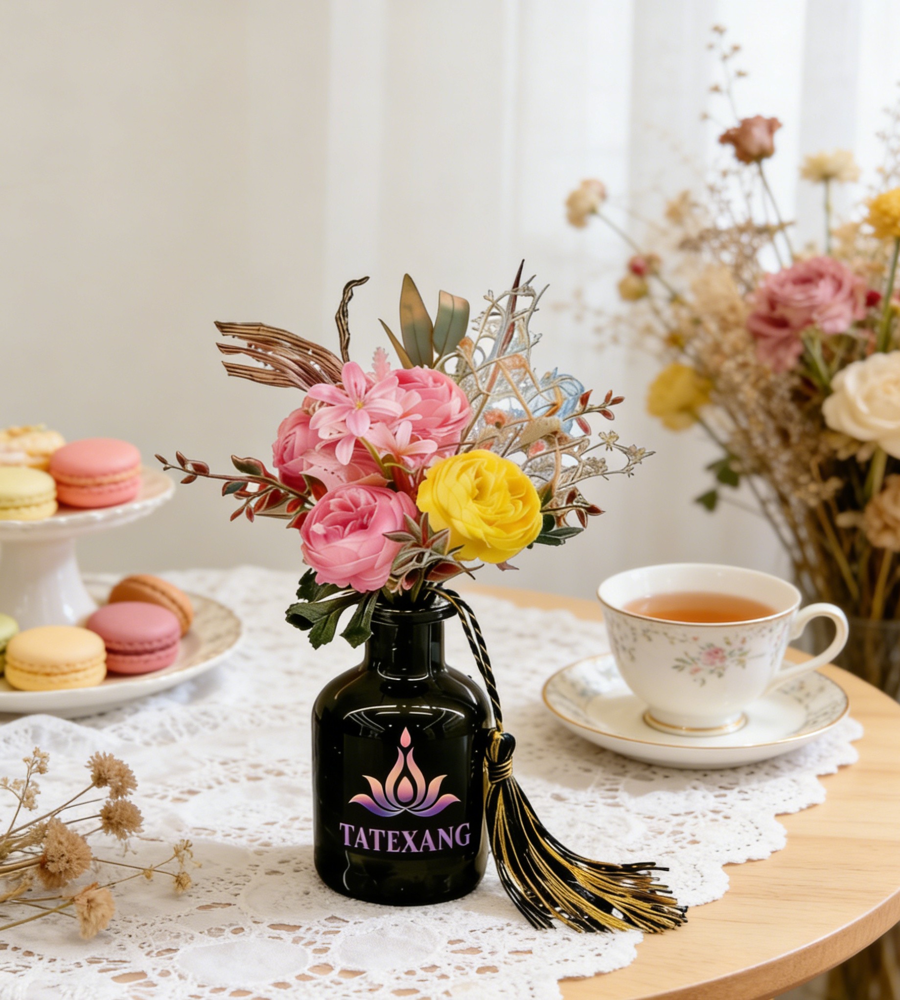 Creative simulation flower aromatherapy, hotel decoration flower design, wedding home decoration ornaments, perfume and fragrance 200ML details Picture