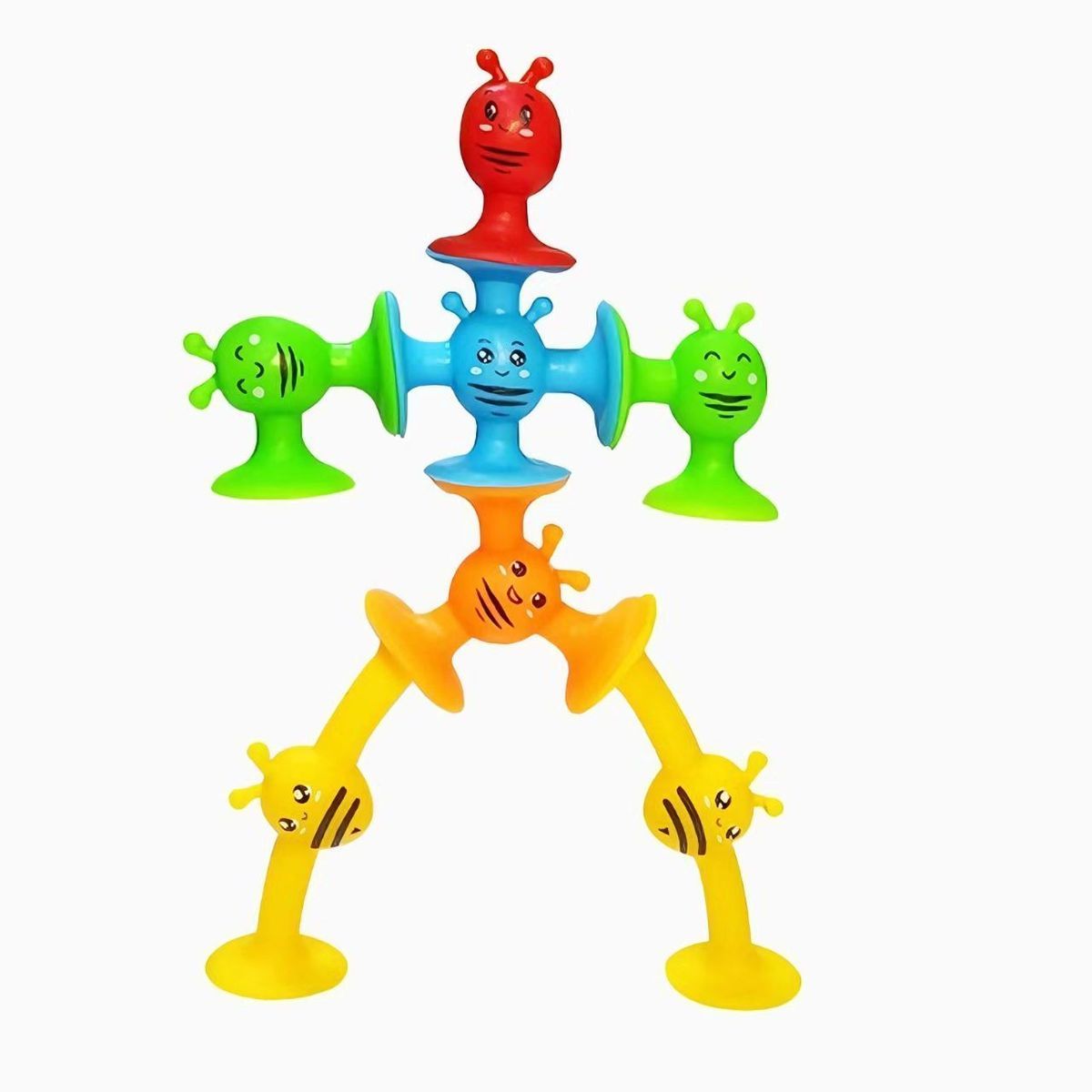 Children's educational soft rubber building block bathroom suction cup toy DIY splicing building block toy Bee series Application Scenario