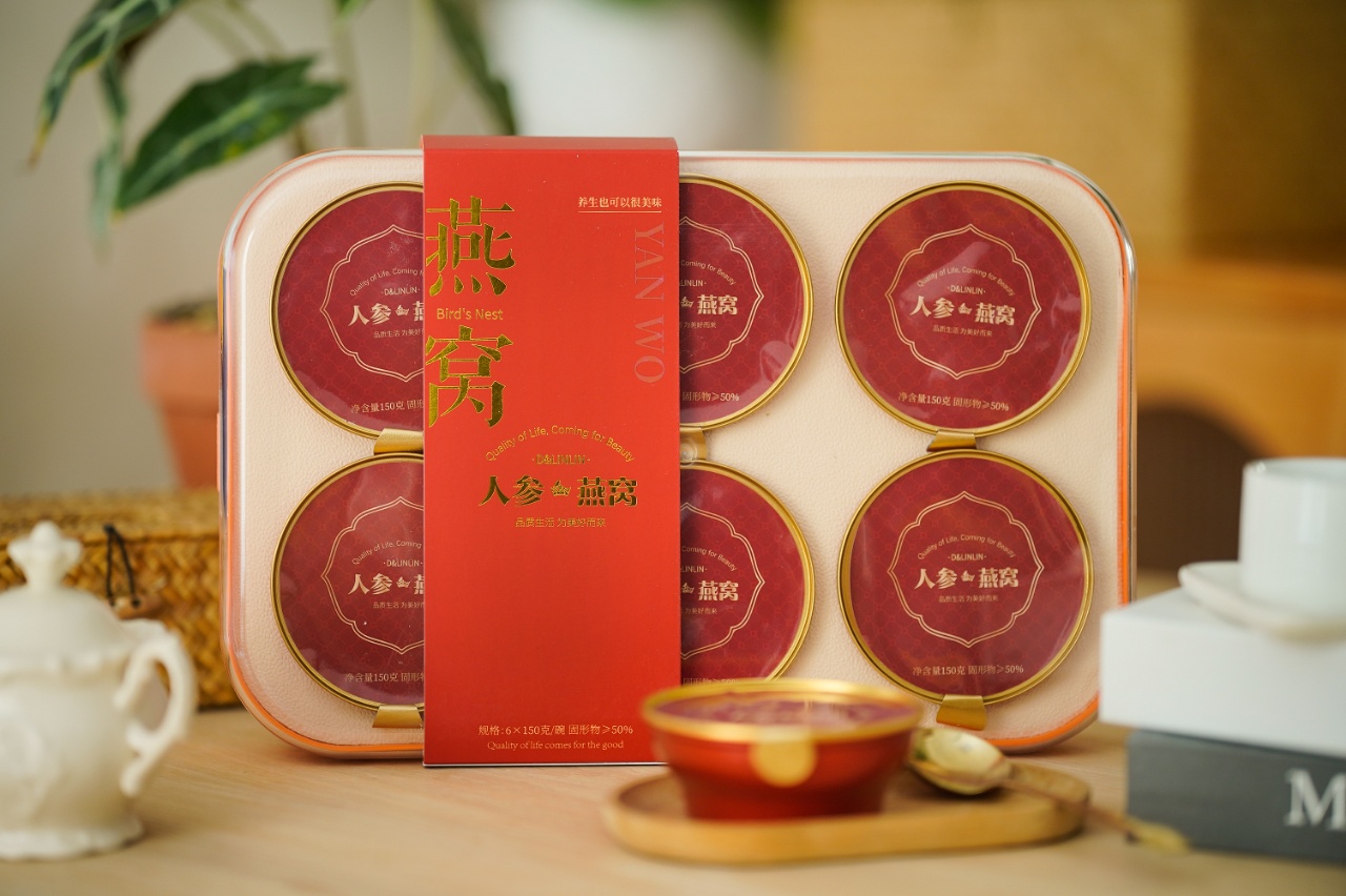 人参燕窝礼盒装150克*6碗即食滋补养生送礼营养品送长辈正品礼物