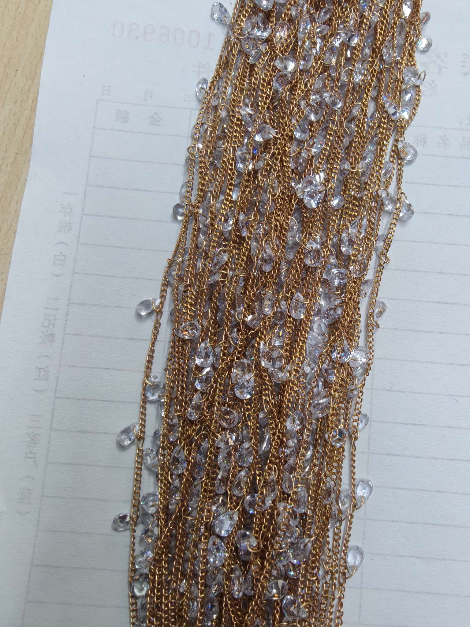 Alloy diamond chain, copper chain, extension chain, transparent chain, jewelry accessory chain, alloy diamond chain, copper chain, extension chain, transparent chain detail image 2