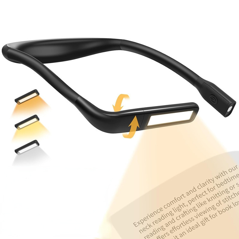 MH-811-D9硅胶挂脖灯床头阅读灯挂脖学生宿舍充电夜读桌面台灯学习护眼便携挂脖阅读灯学习小夜灯