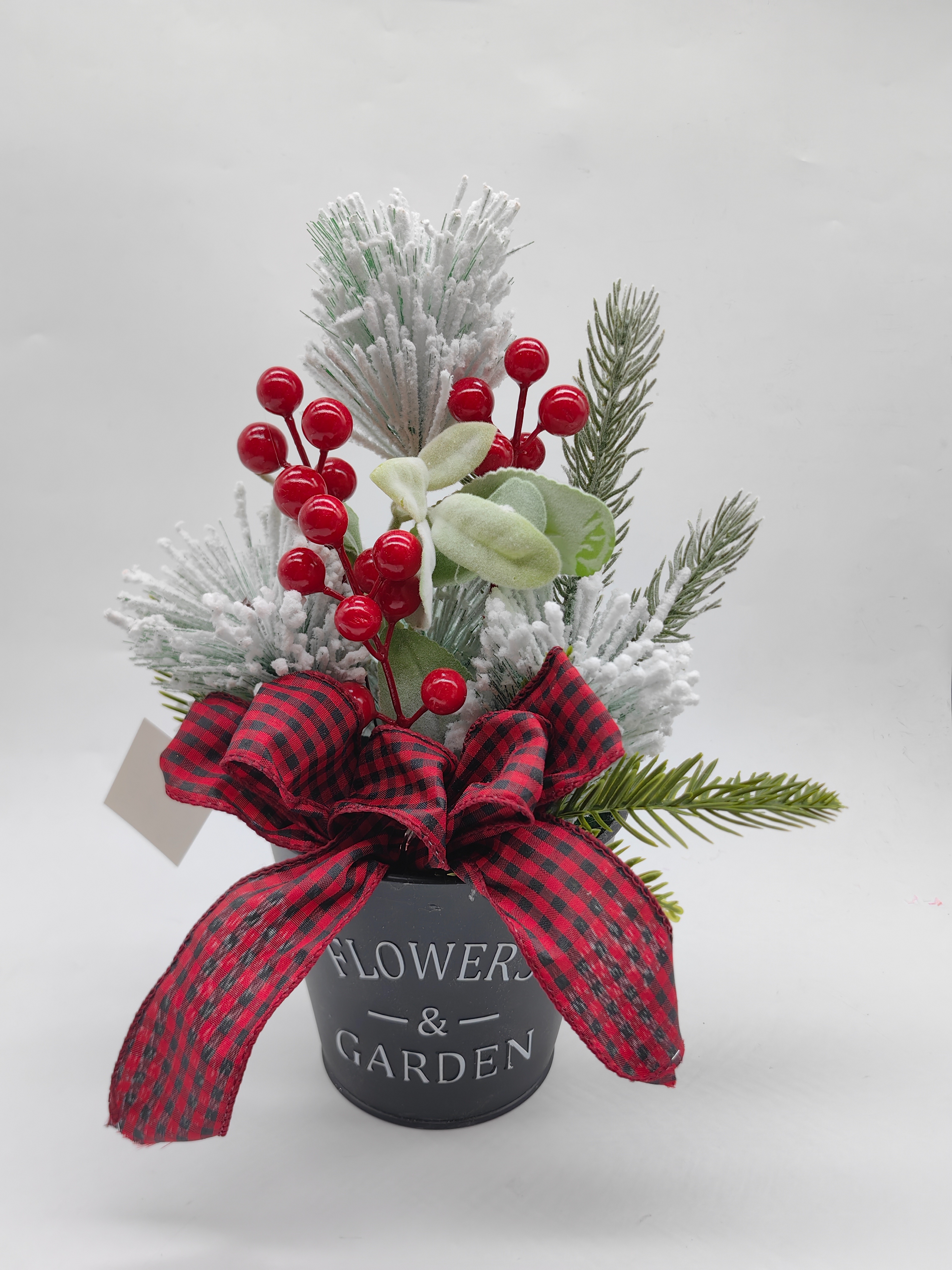 New Christmas creative simulation potted plant festival decoration small ornaments, desktop green plant model tree simulation flower potted plant desktop ornaments Specification image