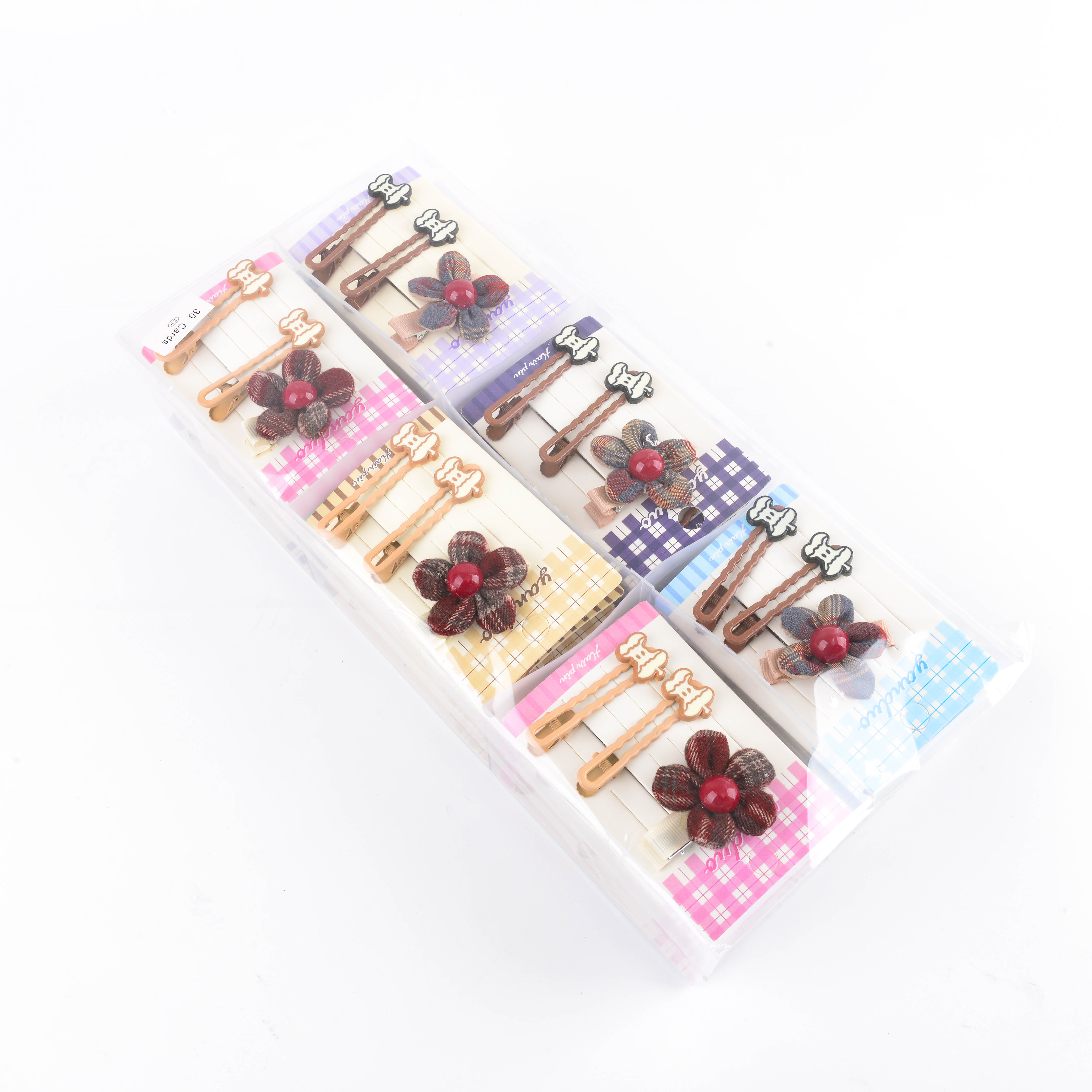 Acrylic children's hairpins, gripper hair accessories, cute cartoon hairpins available in pink and blue
