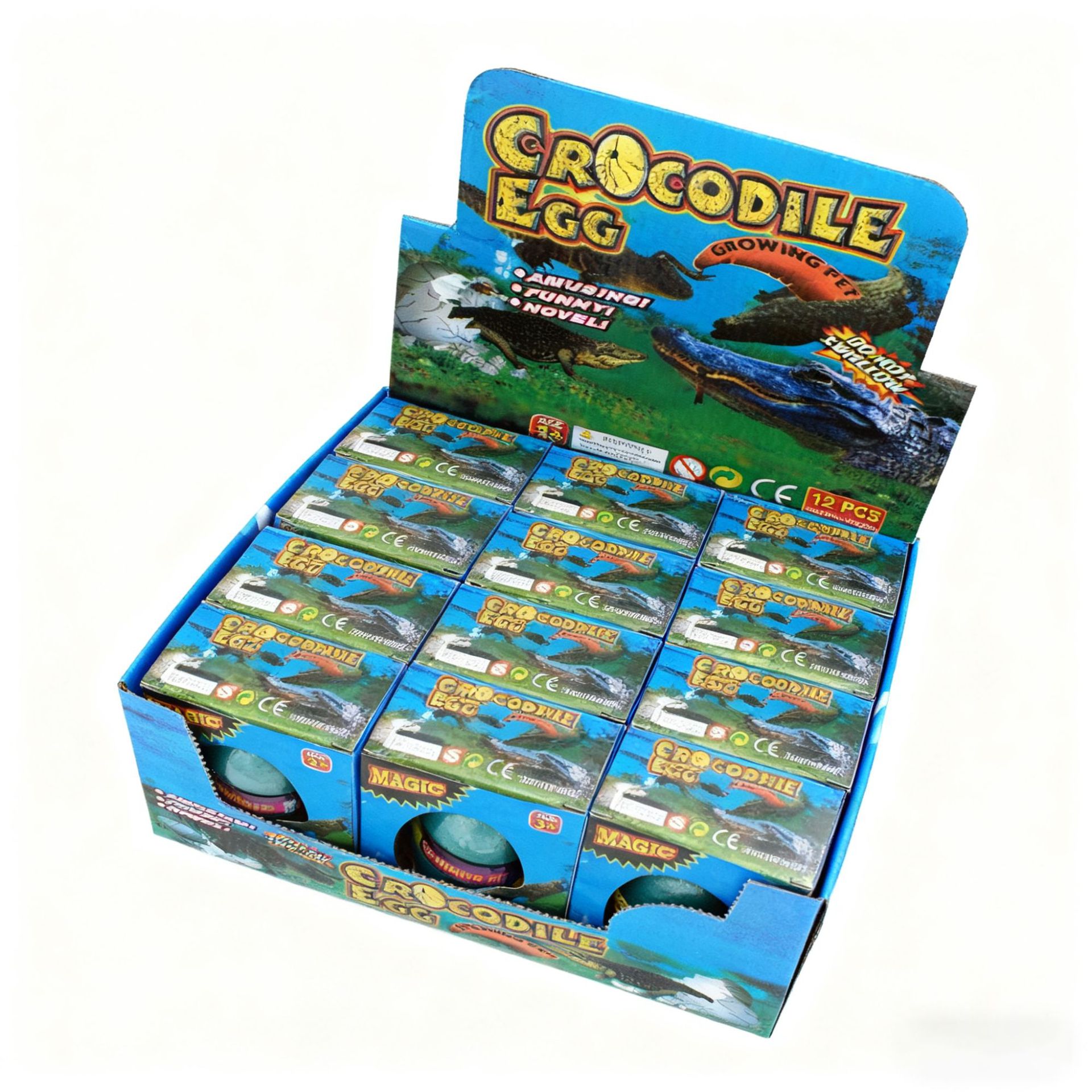 鸿卓玩具鳄鱼孵化蛋 泡水膨胀成长玩具 新奇益智恐龙蛋