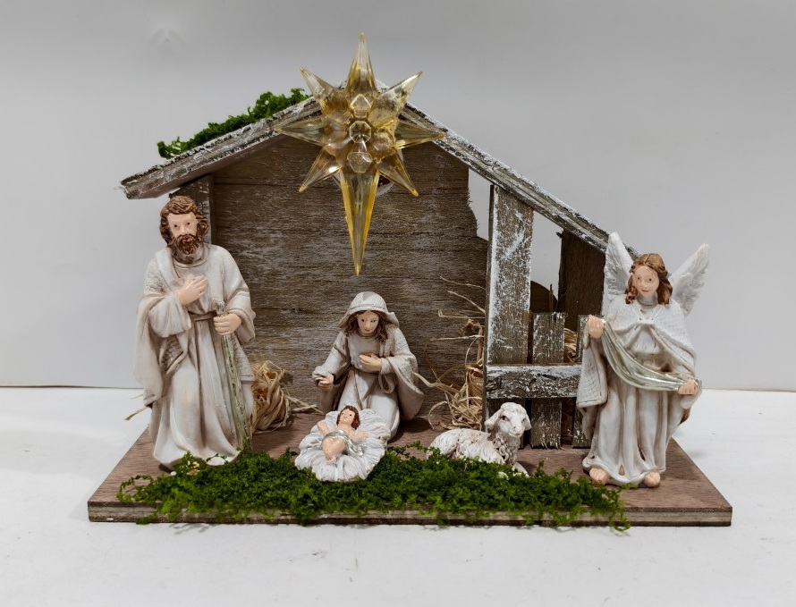 树脂圣诞节日装饰品摆件LED树脂