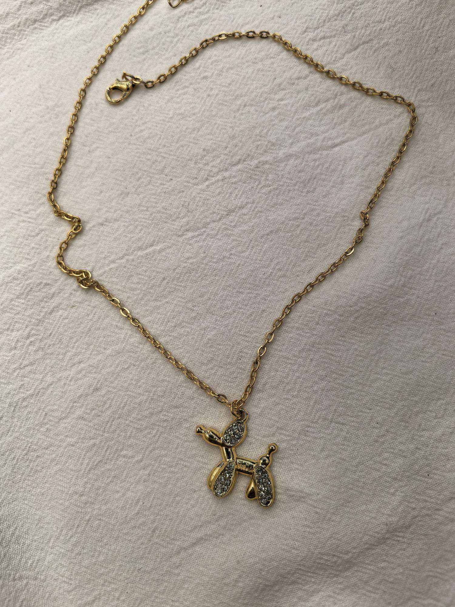 天然石小马项链女款气质拼接珍珠链条项链