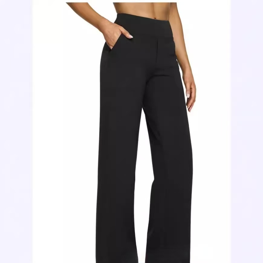 2024 Amazon Cross-border Autumn New Women's casual loose pocket knitted straight-leg high-waisted trousers Application Scenario