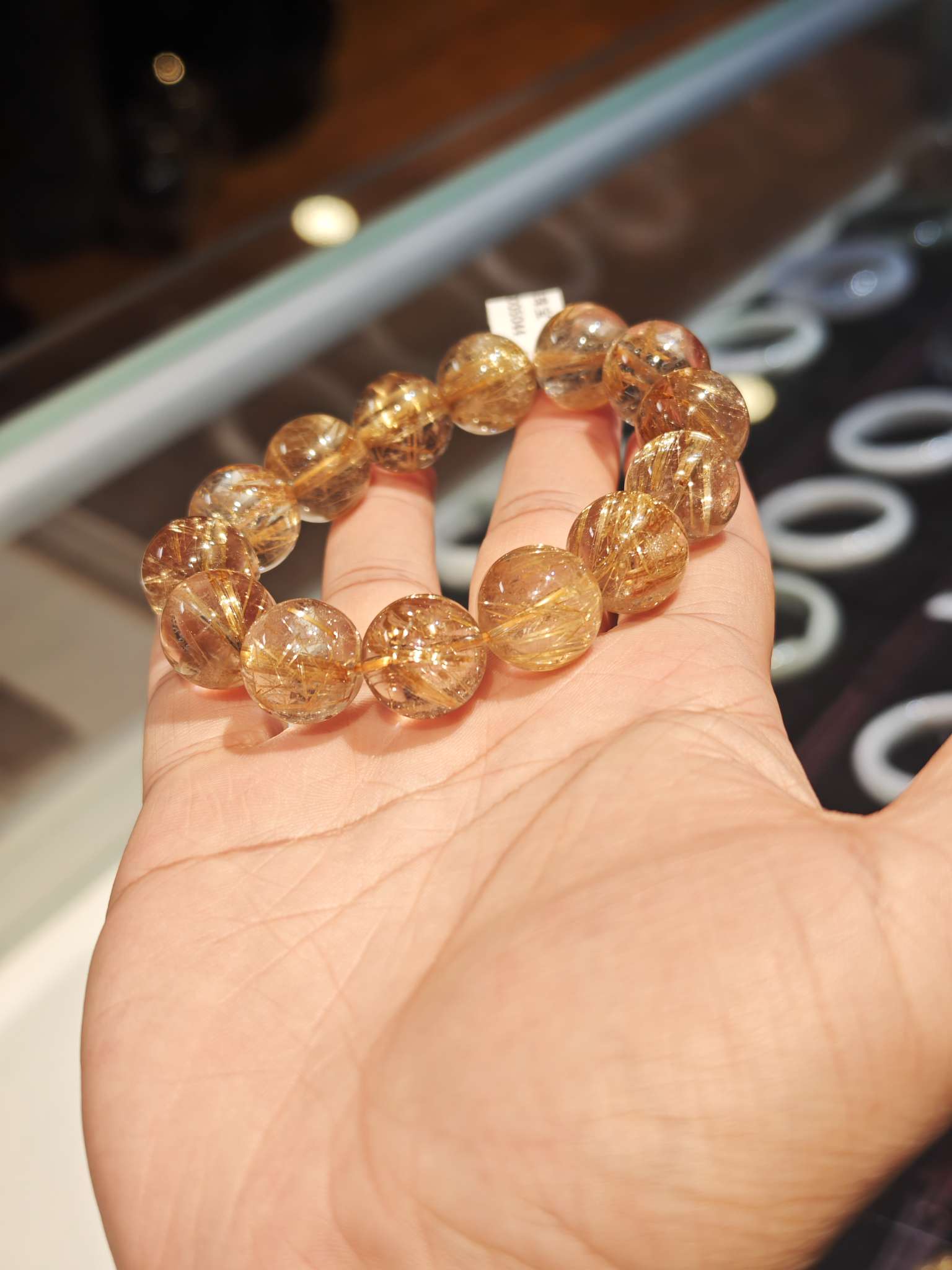 钛晶手串 天然水晶 天然水晶水晶水晶原石细节图