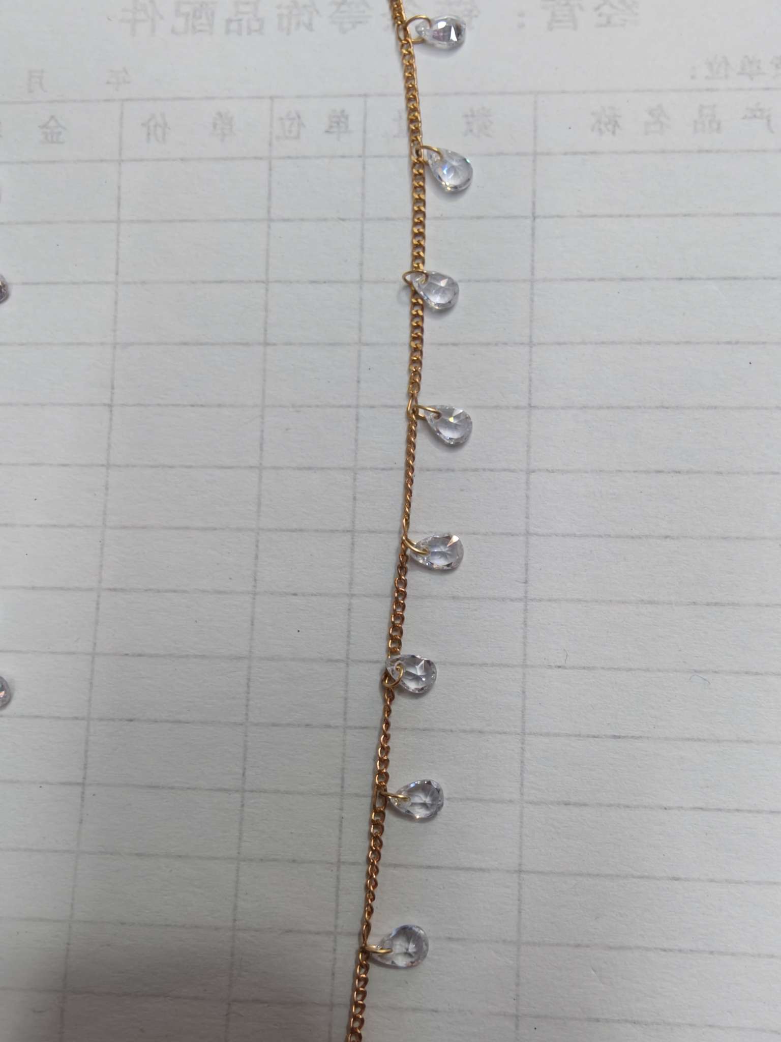 Alloy diamond chain, copper chain, extension chain, transparent chain, jewelry accessory chain, alloy diamond chain, copper chain, extension chain, transparent chain