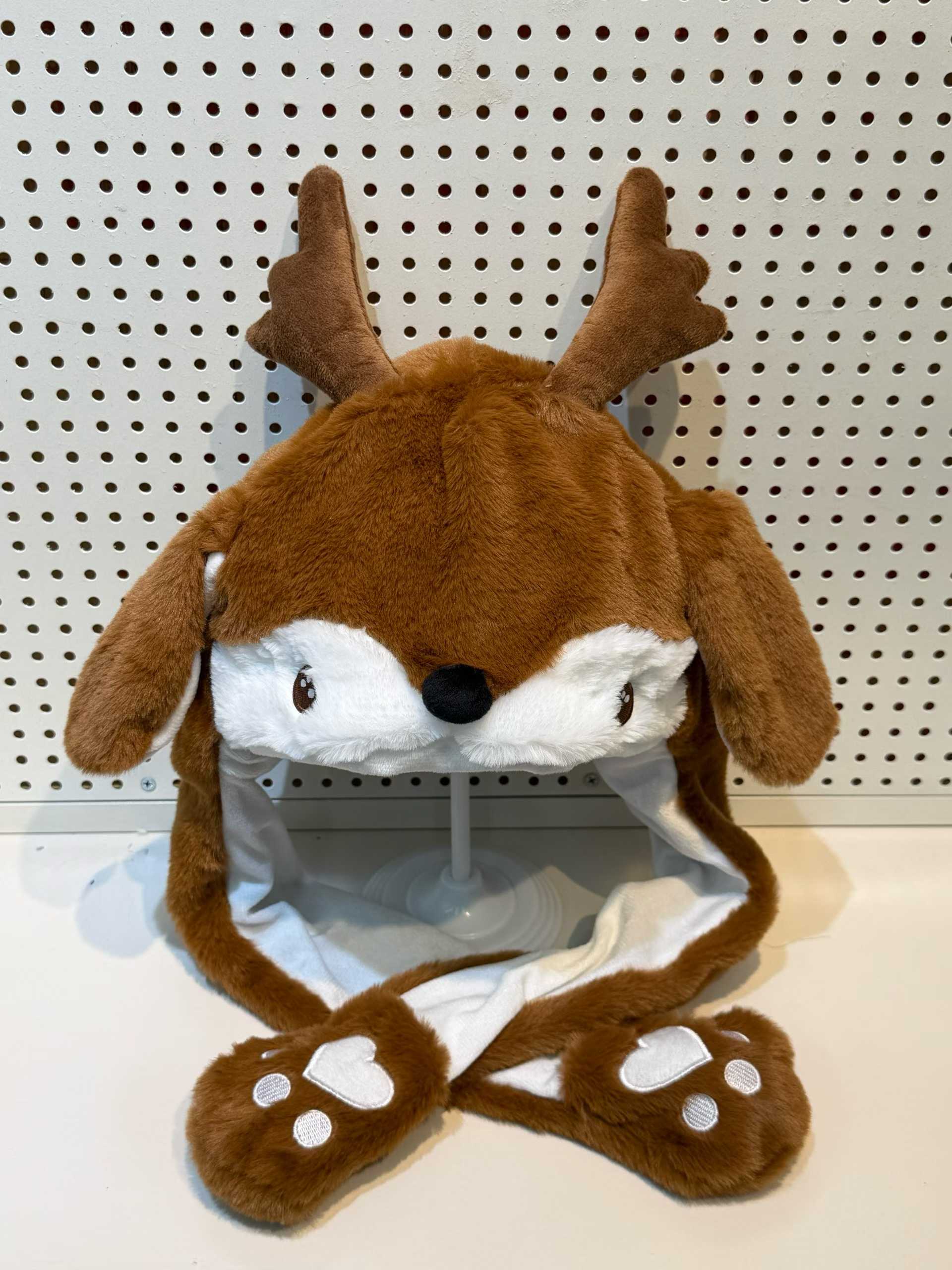 小鹿耳朵捏捏玩偶毛绒玩具帽子定制批发毛绒玩具可爱卡通