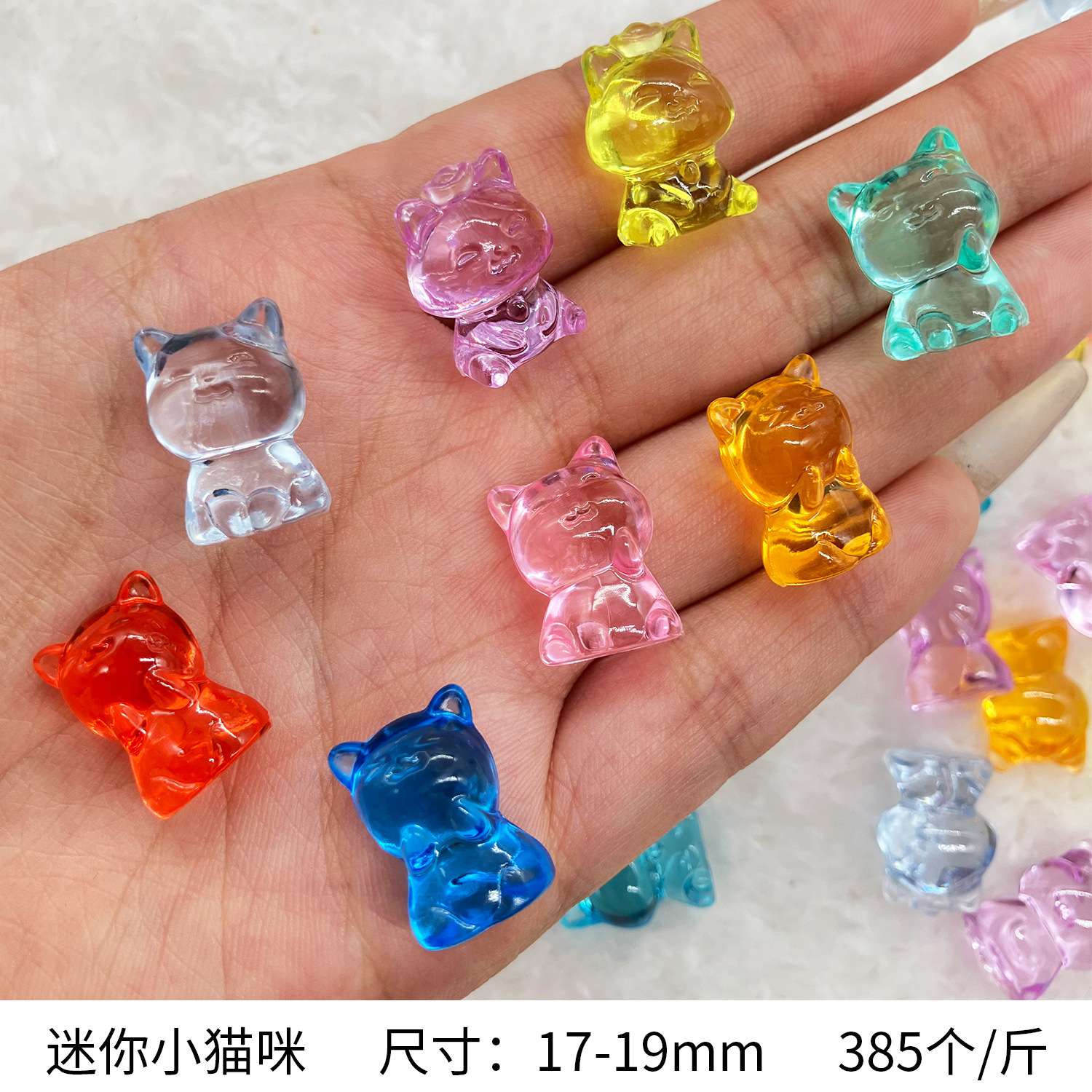 亚克力水晶公仔动物益智玩具扭蛋配件产品图