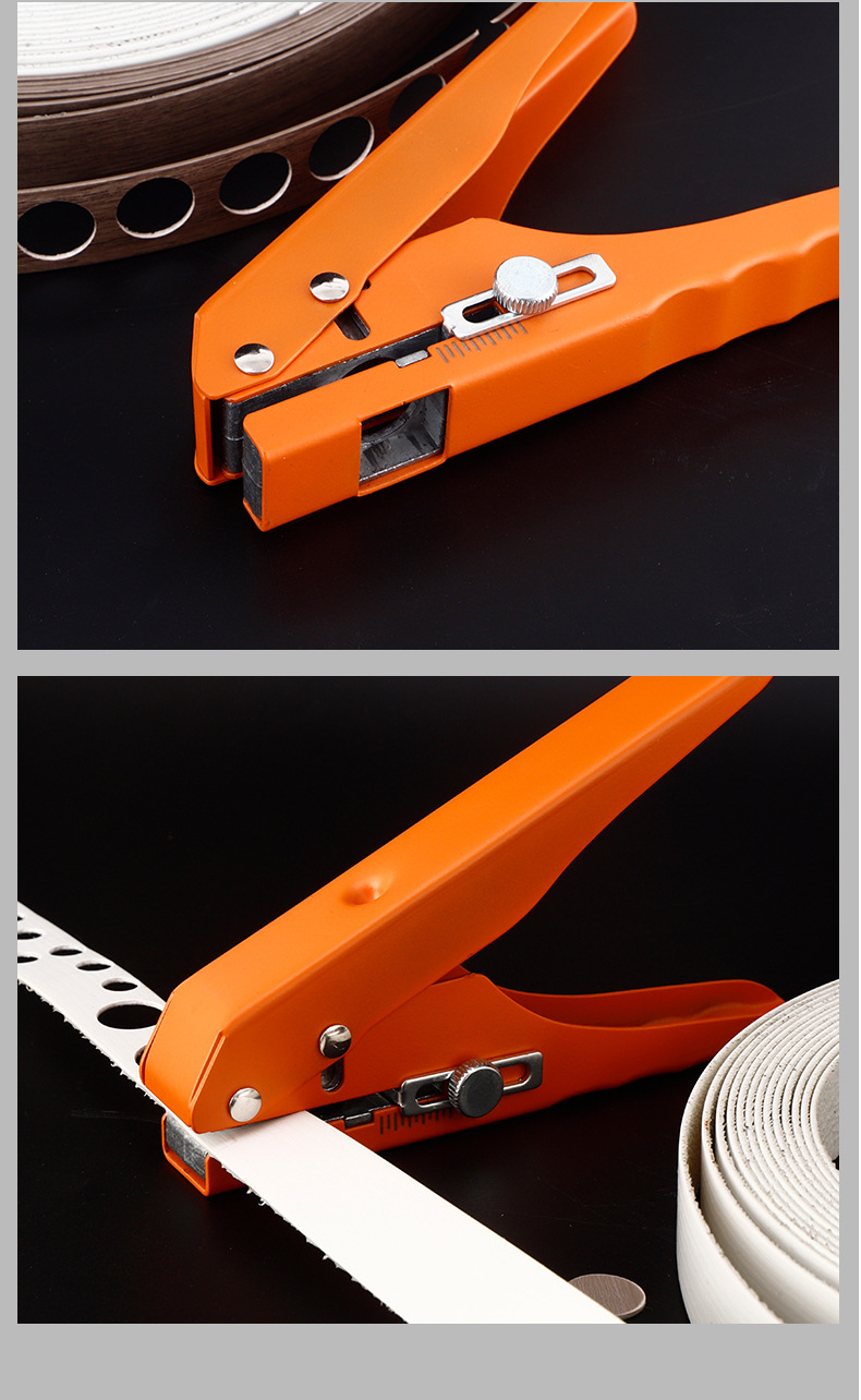 All-iron PVC card edge banding punching pliers, punching 8/10/12/15mm flat and beveled ecological screw eye masking pliers undefined