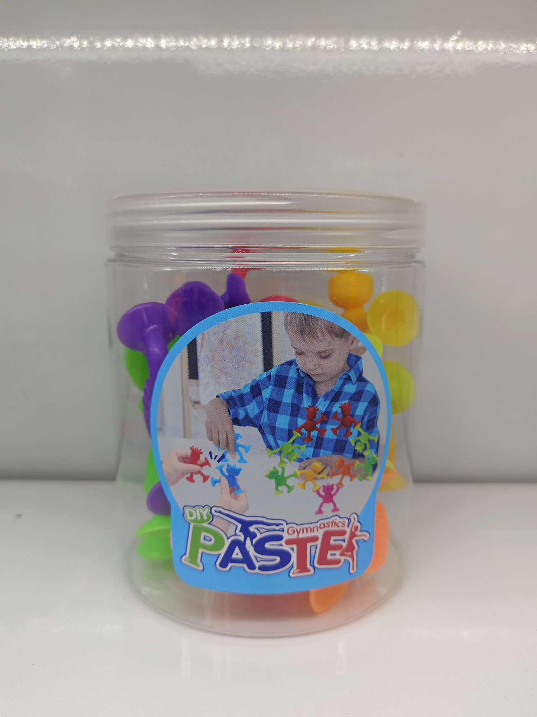 儿童益智软胶积木吸盘浴室玩具早教纹理六边形图文系列运动动物系列每盒25颗60pcs