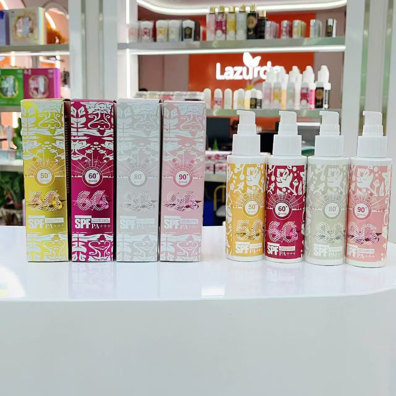 HGZRLY exquisite gift box set, four color combinations, elegant pattern design, high-end skin care series, fully demonstrating luxurious taste. Application Scenario