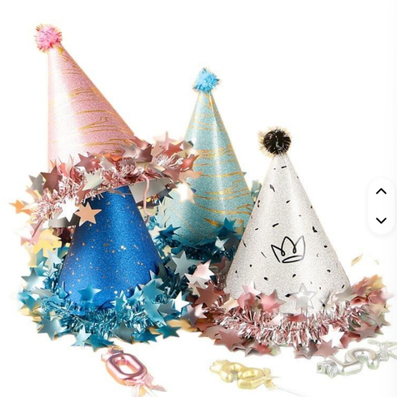跨境生日派对用品小女巫帽派对帽纸帽