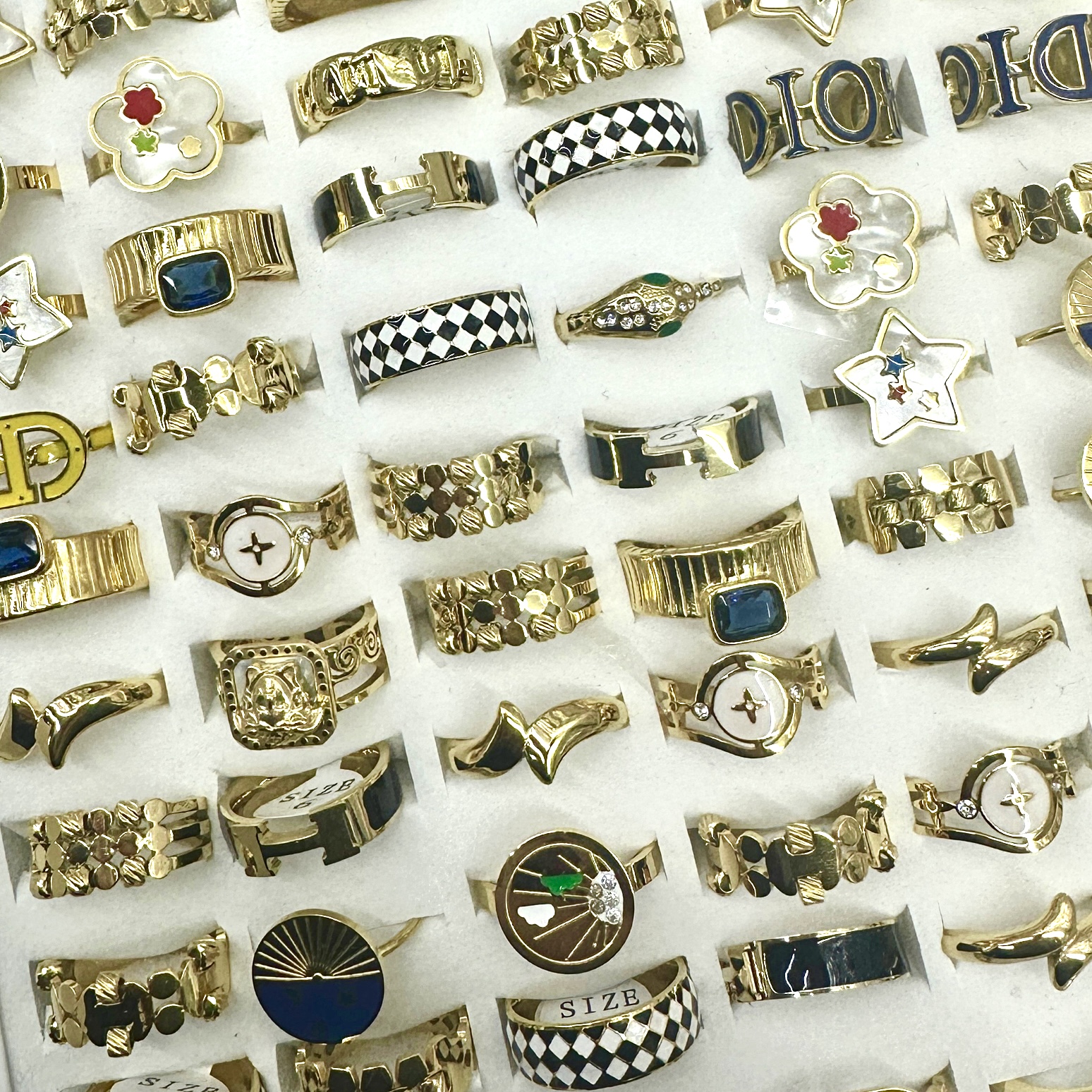 铜微镶戒指/戒指/莫桑钻/银戒指/戒指跨境产品图