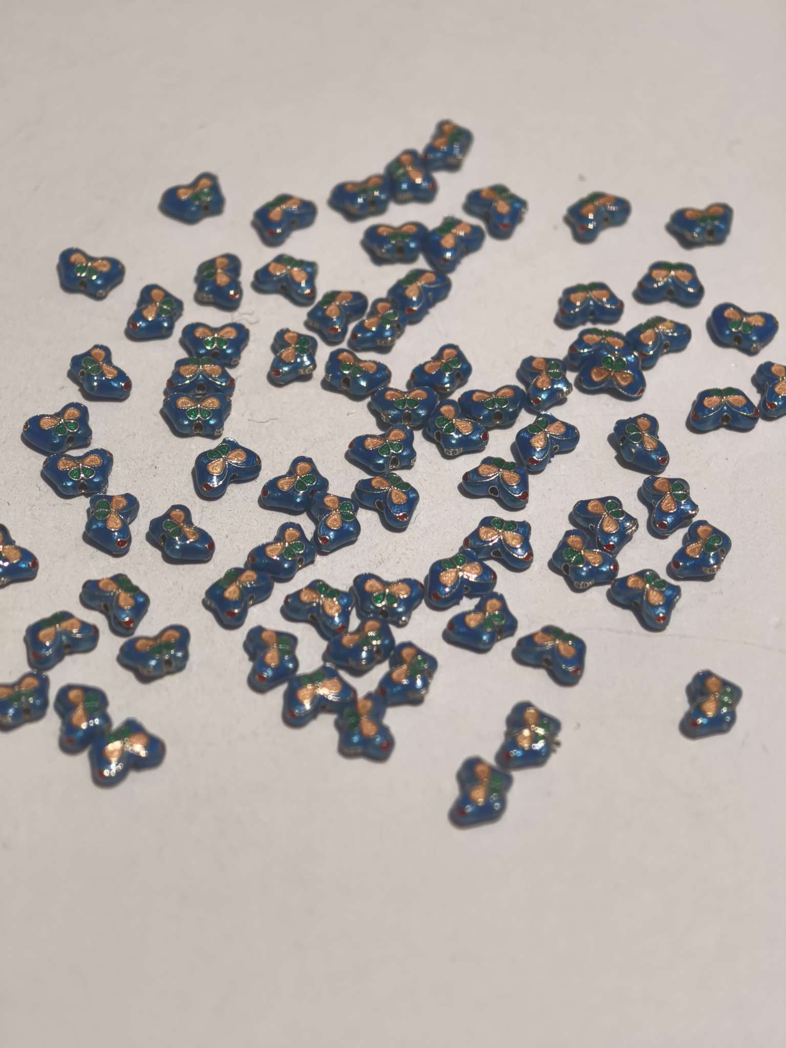 s925 Silver brocade blue butterfly spacer p2875 6.3*4.2 small Application Scenario