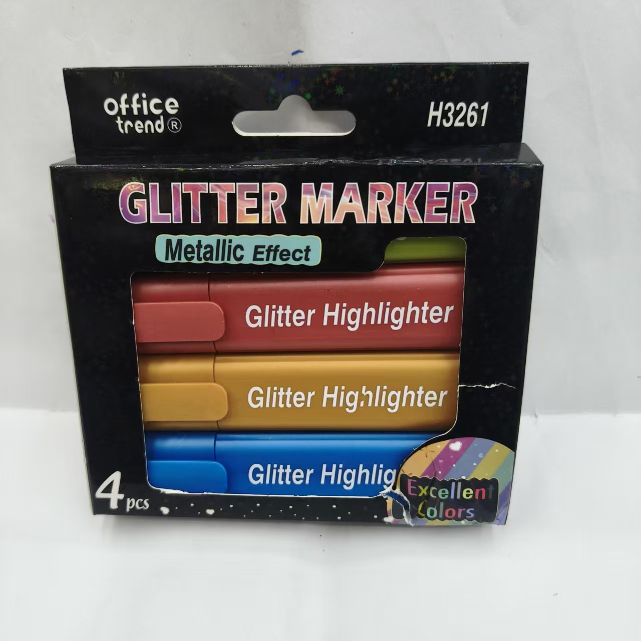 Colorful glitter metal highlighter pen set, back-to-school stationery, marker pen glitter silver glitter gold mark, foreign trade Application Scenario