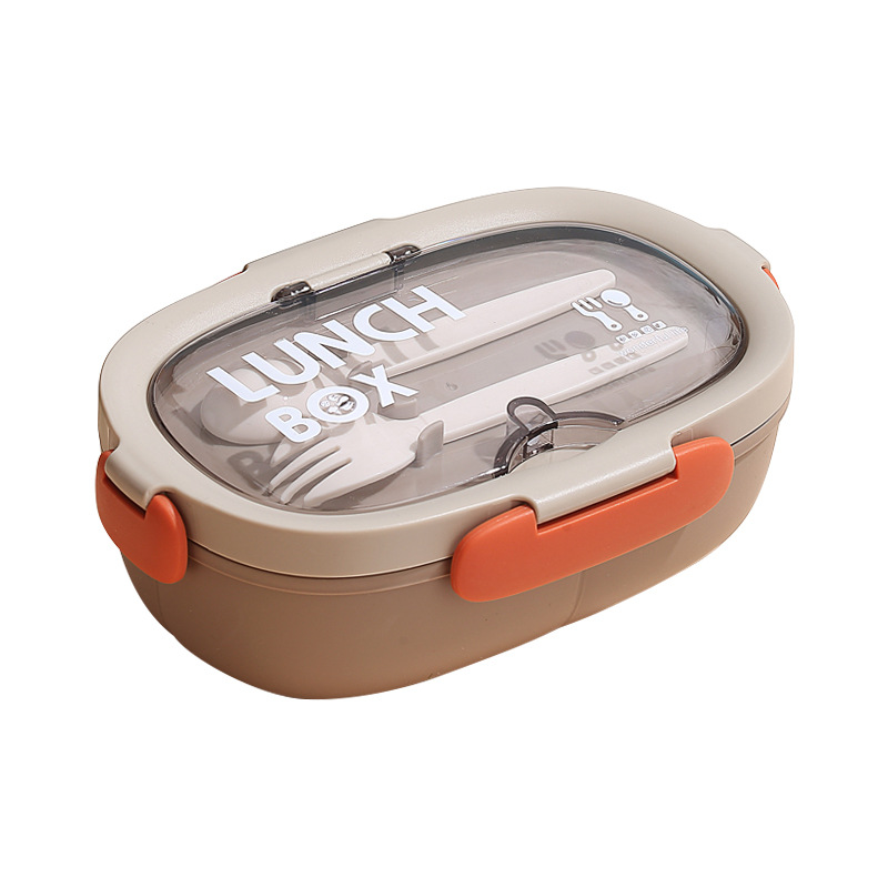 H226-513 plastic sealed compartments lunch box with tableware and water cup, suitable for office workers to microwave lunch box detail image 3