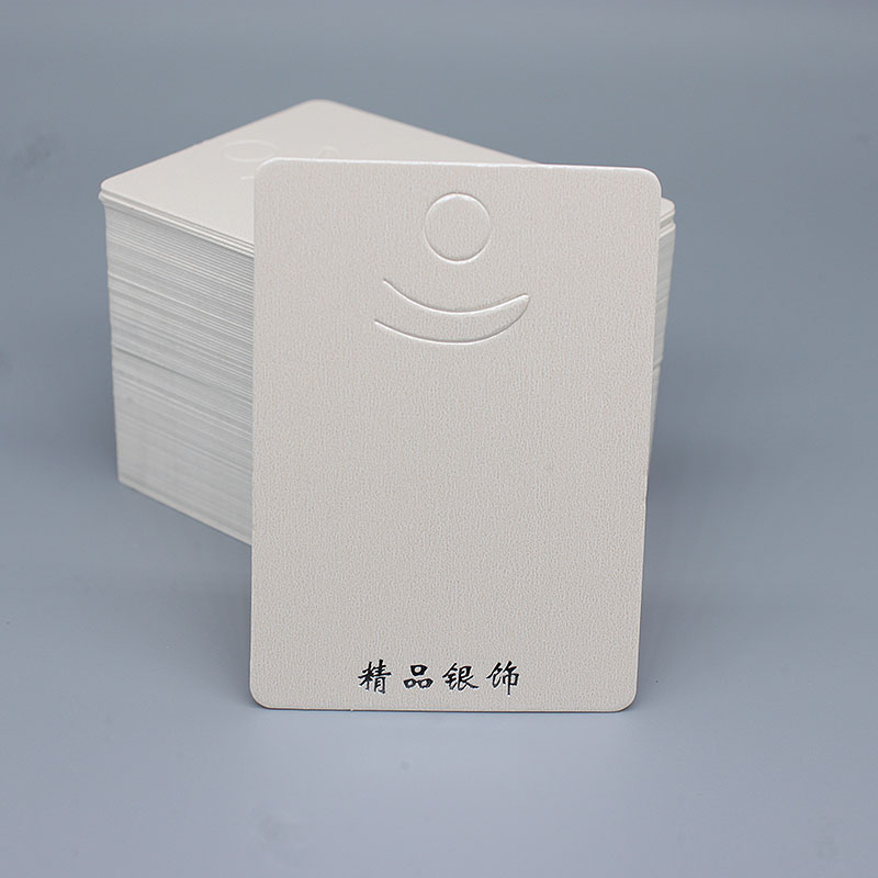 包装精品银饰吊坠米白色标签卡饰品包装卡片100个