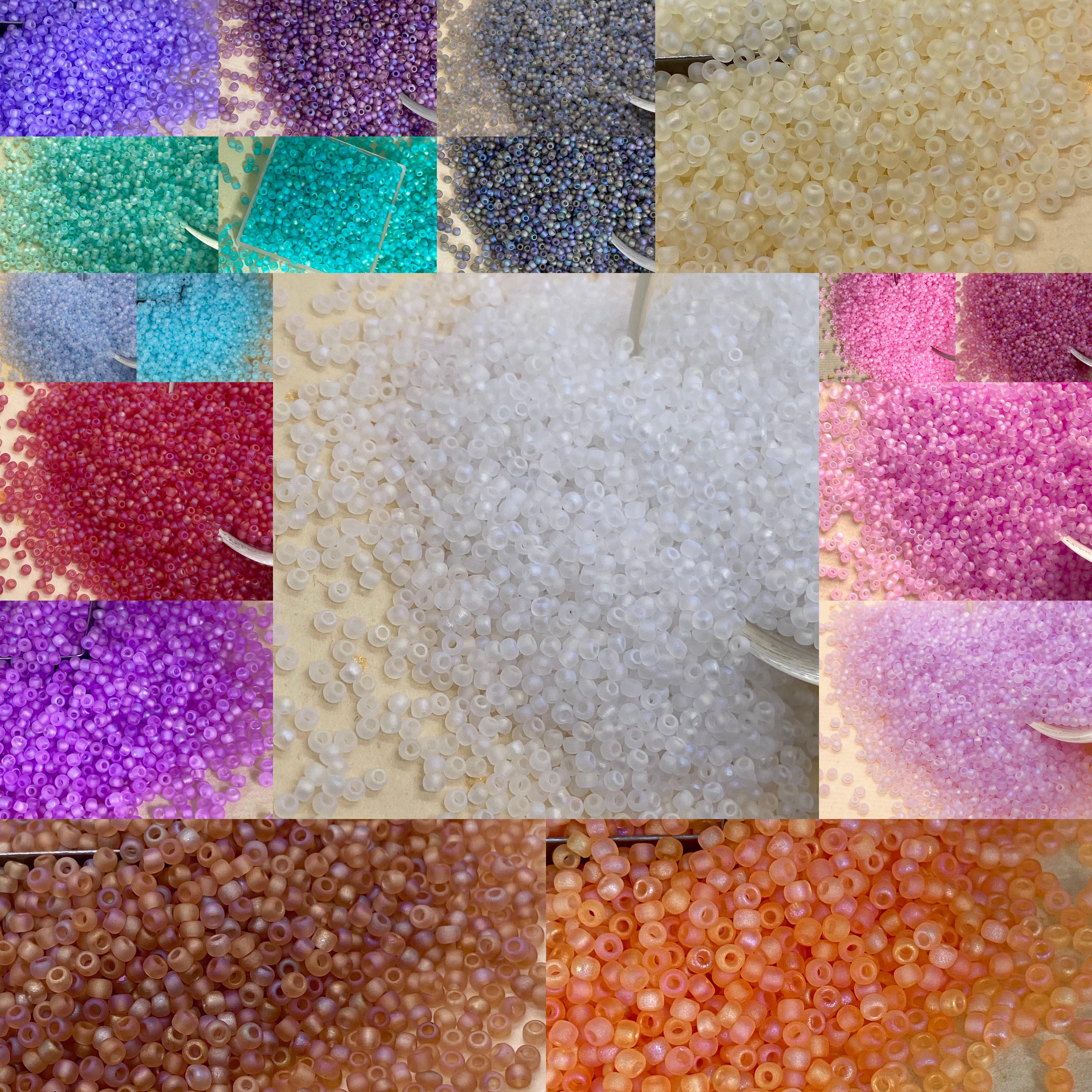 2mmGRB磨砂上彩米珠*彩色玻璃珠 手工diy串珠材料/厂家直供珠子