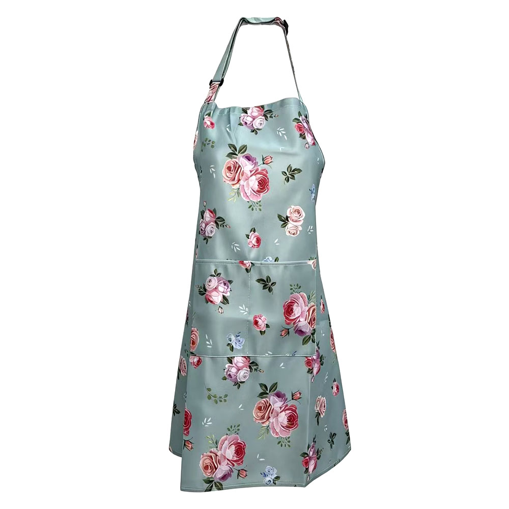 2026 New style household apron rose women's sleeveless fashion printed apron Item Picture