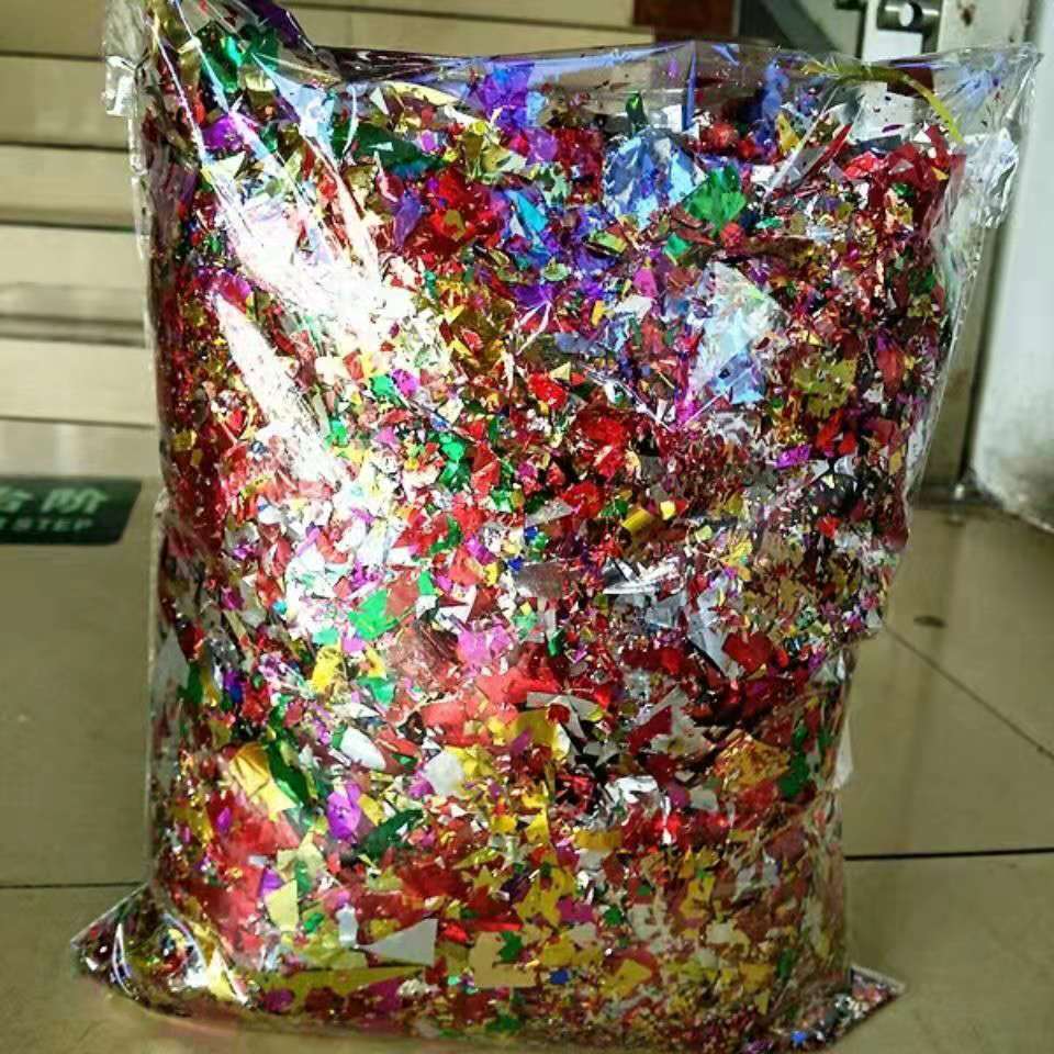 Hand toss, colorful bright shredded paper, glittering flowers, smashing golden eggs, colored paper, firecrackers, bright sequins, wholesale, free shipping for wedding celebrations Item Picture