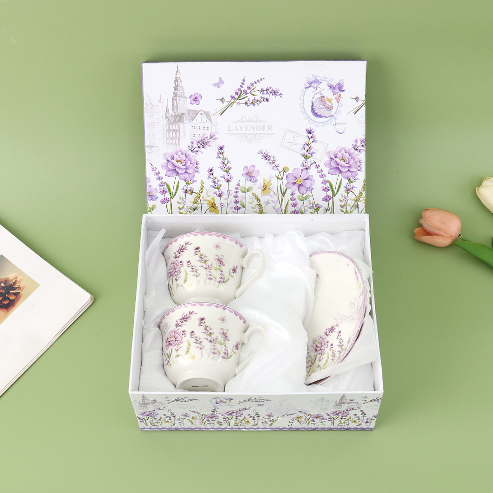 无盖陶瓷杯常规款蝴蝶杯女生2025可爱马克杯logo定制logo定制