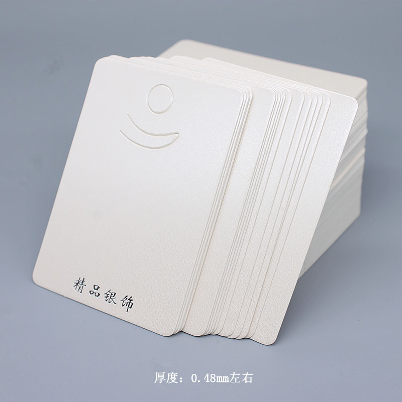 包装精品银饰吊坠米白色标签卡饰品包装卡片100个详情4
