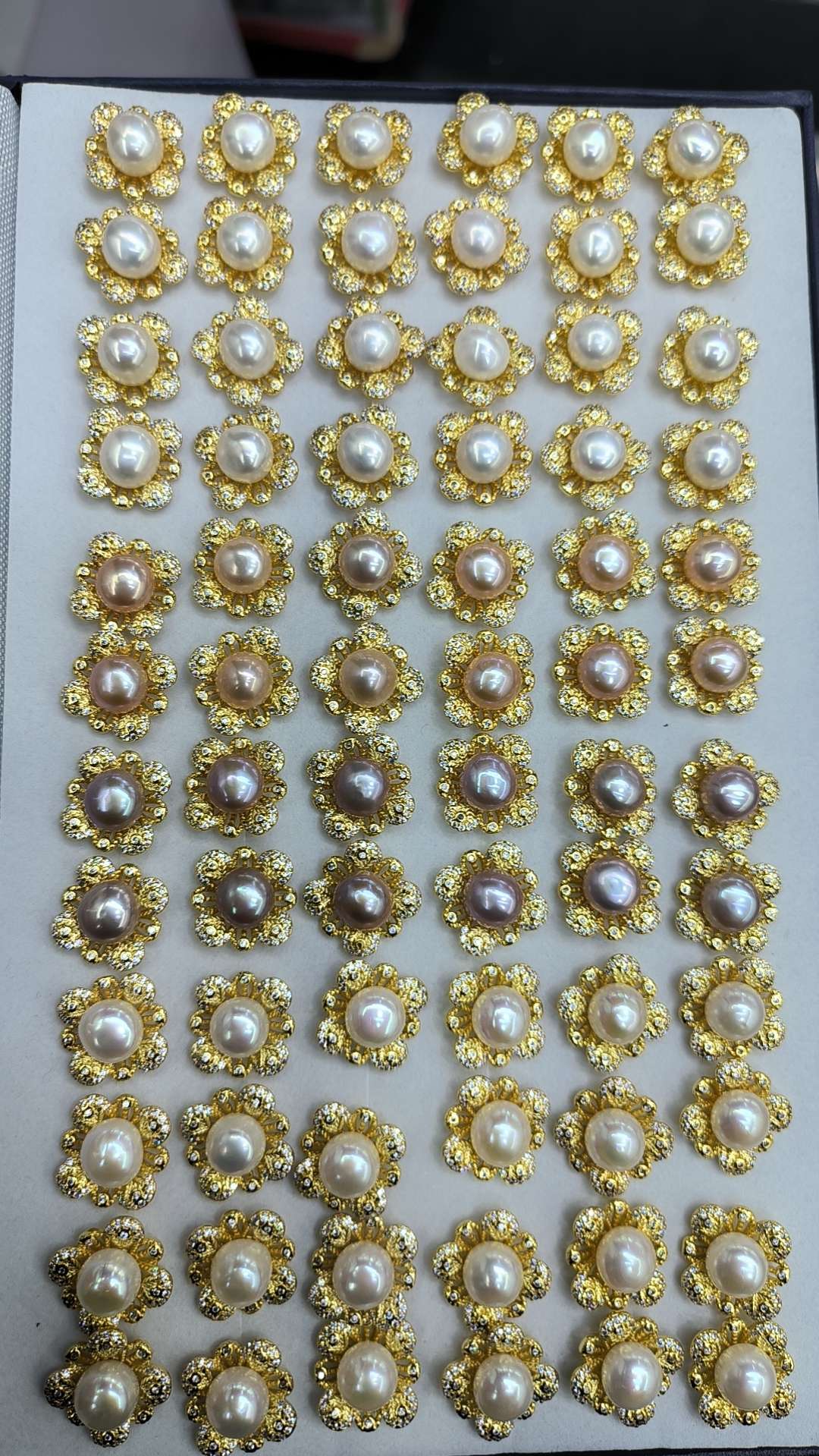 天然珍珠钩织耳饰珍珠饰品手工编织清新简约时尚配饰