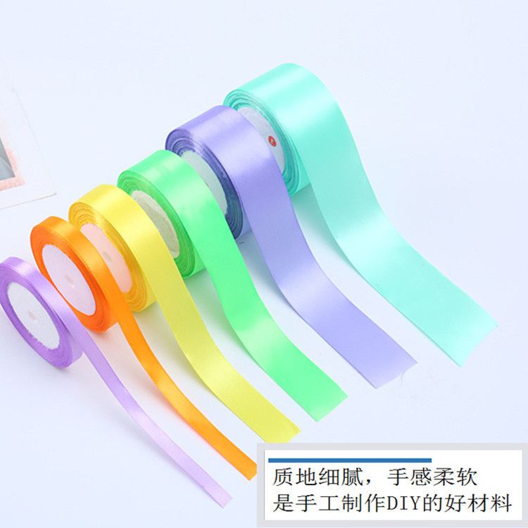 Manufacturer's 4cm colored ribbon ribbon, handmade DIY rose material, festival decoration, gift packaging ribbon Application Scenario