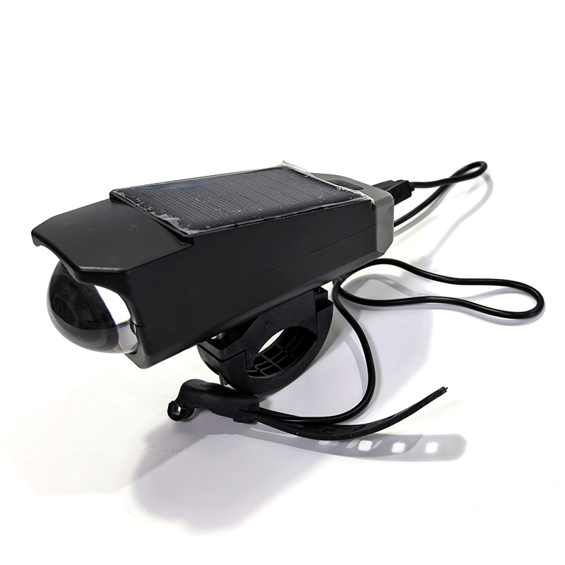 SB-628 solar horn headlight USB charging bicycle headlight Horn light Bell Night cycling headlight bicycle strong light flashlight equipment Specification image