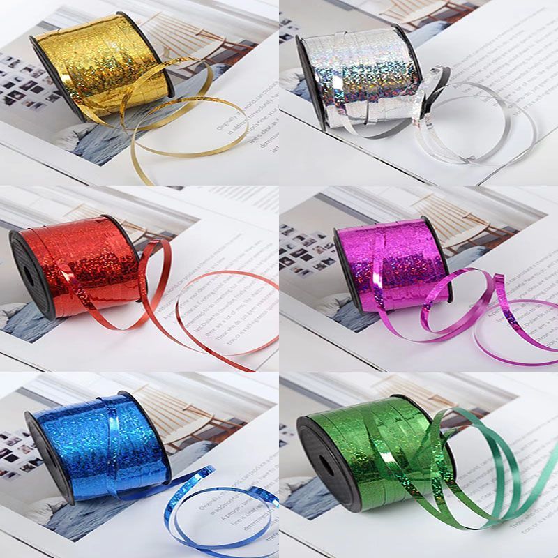 diy plastic ribbon strips, ribbons for tying balloons, flower packaging ribbons, gift boxes, decorations, tie and pull flower ribbons details Picture