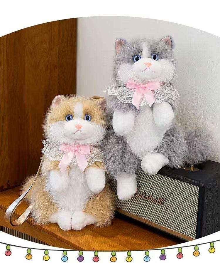 Cat backpack doll fabric