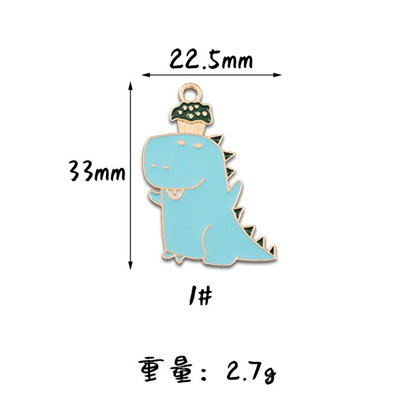 Super cute big dinosaur ㇏ Korean diy alloy oil drip pendant keychain pendant accessory Item Picture