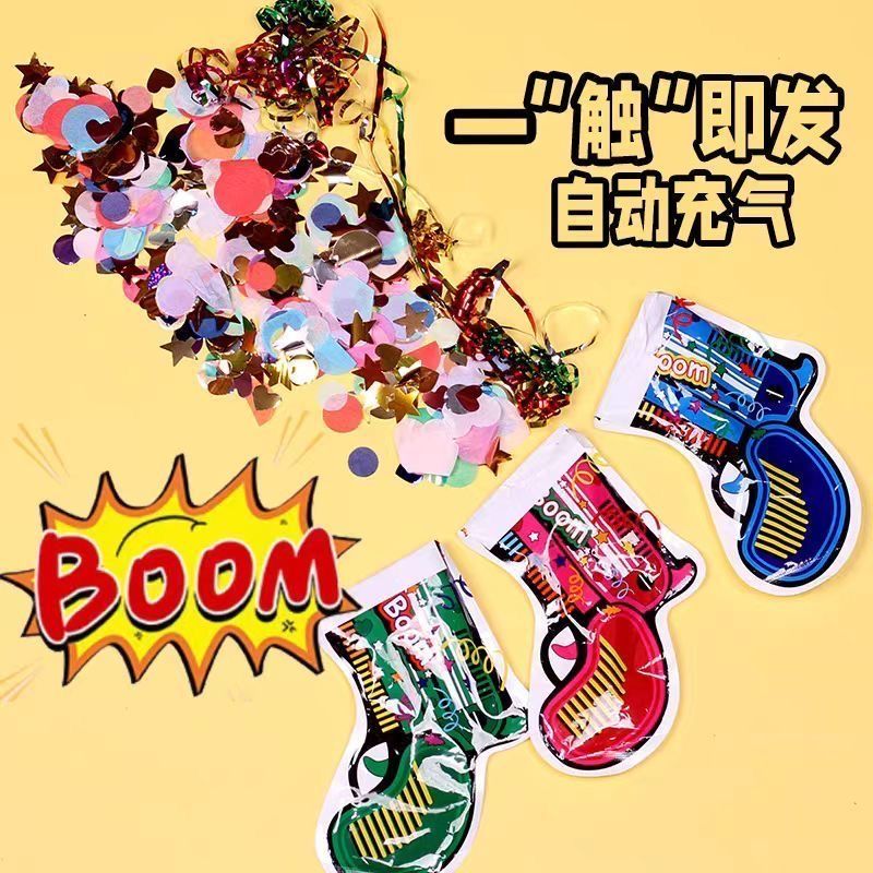 Inflatable firework gun, New Year gift flower tube, student graduation ceremony, festival handheld atmosphere prop, atmosphere magic tool detail image 7