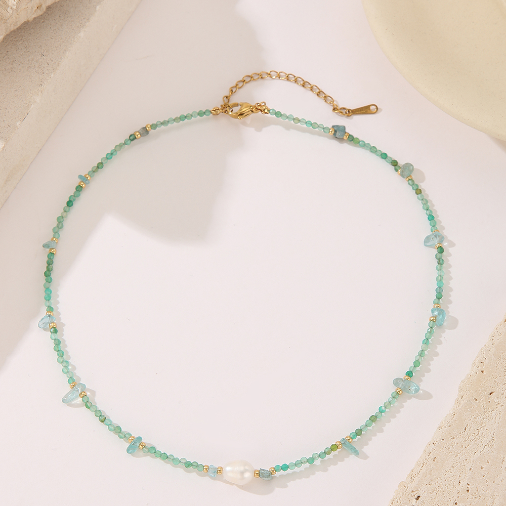 云逸饰家 复古新中式天然水晶石串珠项链女民族风秋冬森系叠戴高级感锁骨颈链详情5