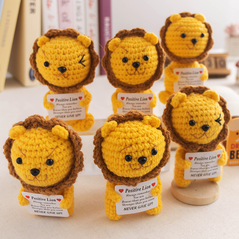 尚绒坊毛线编织狮子玩偶HelloKitty娃娃布类公仔AI玩偶娃娃