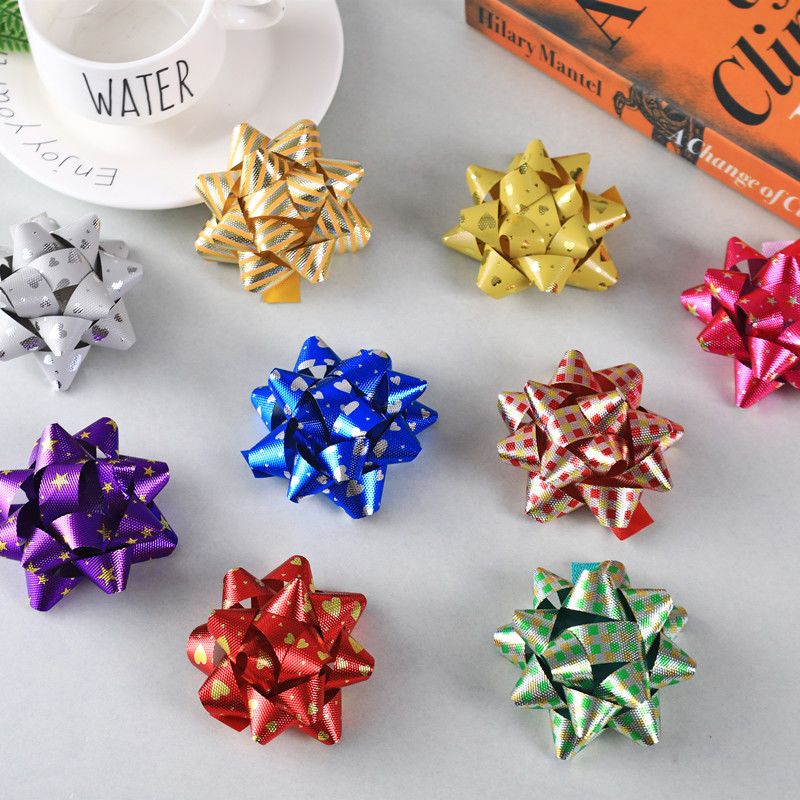  圣诞节新年年会游戏道具 伴手礼物盒装饰花花纹星星花详情图10