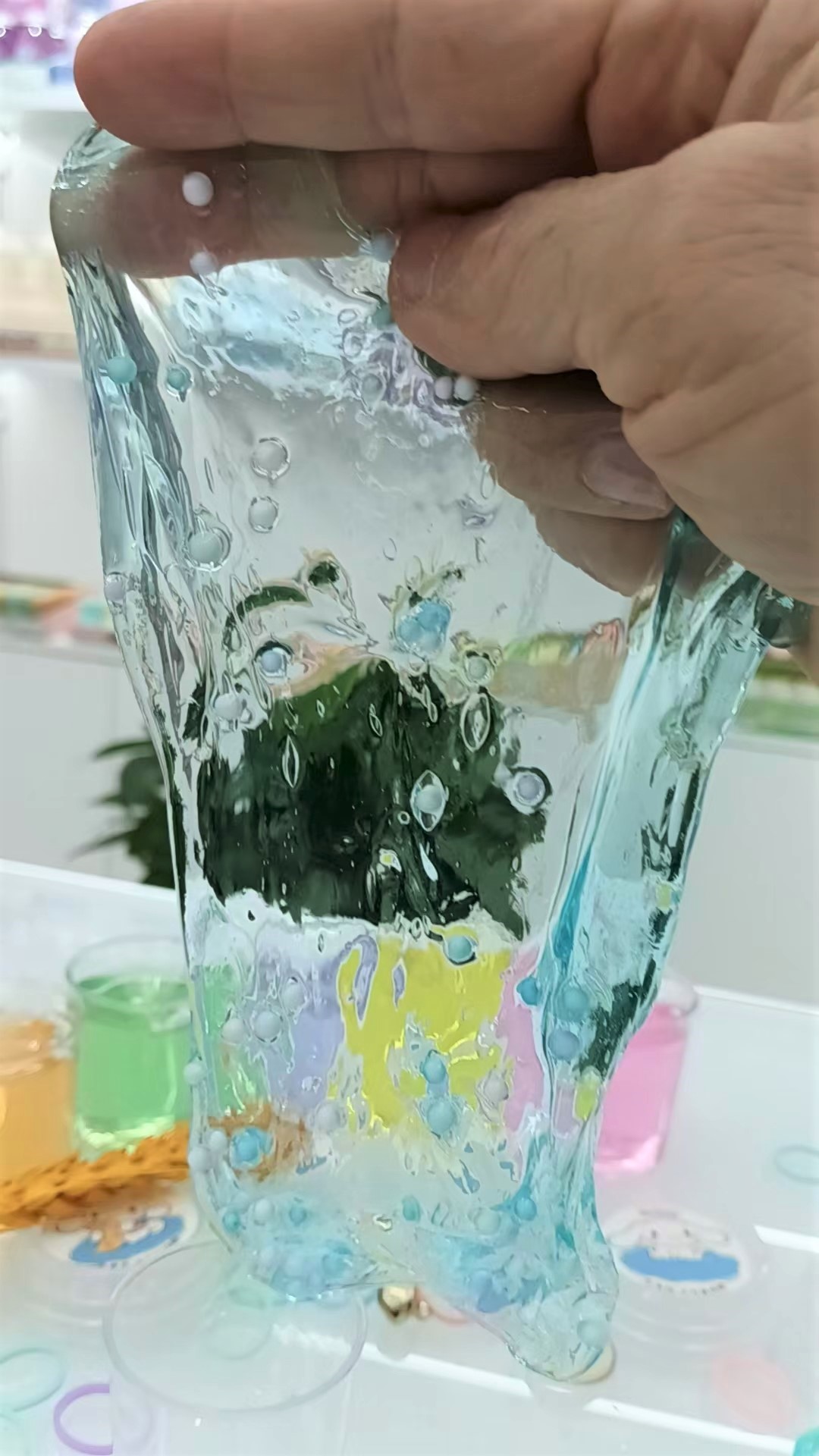 玉桂狗起泡胶史莱姆晶莹剔透、揉捏、拍打、解压好玩减压有趣儿童玩具不粘手24入B0087六区