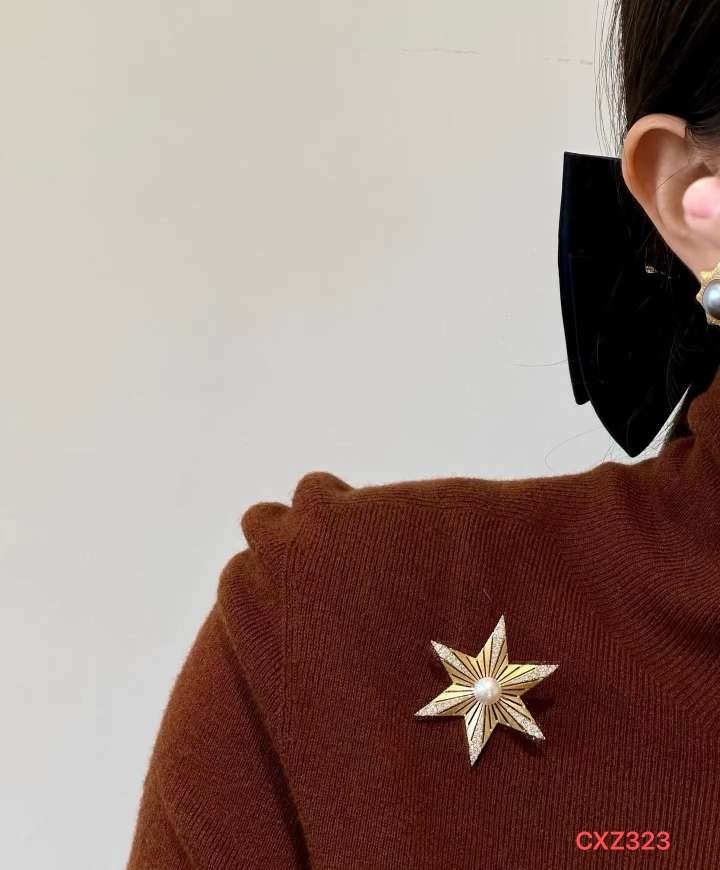 八角星芒与珍珠的碰撞✨
把细碎星光别在衣襟，戴在耳畔
复古鎏金纹理里藏着温柔光泽
是日常里的精致仪式感
也是不费力的优雅详情图5