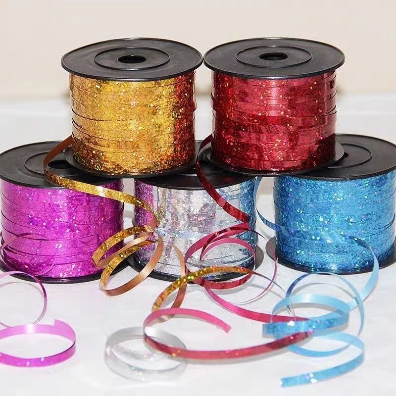 diy plastic ribbon strips, ribbons for tying balloons, flower packaging ribbons, gift boxes, decorations, tie and pull flower ribbons detail image 2