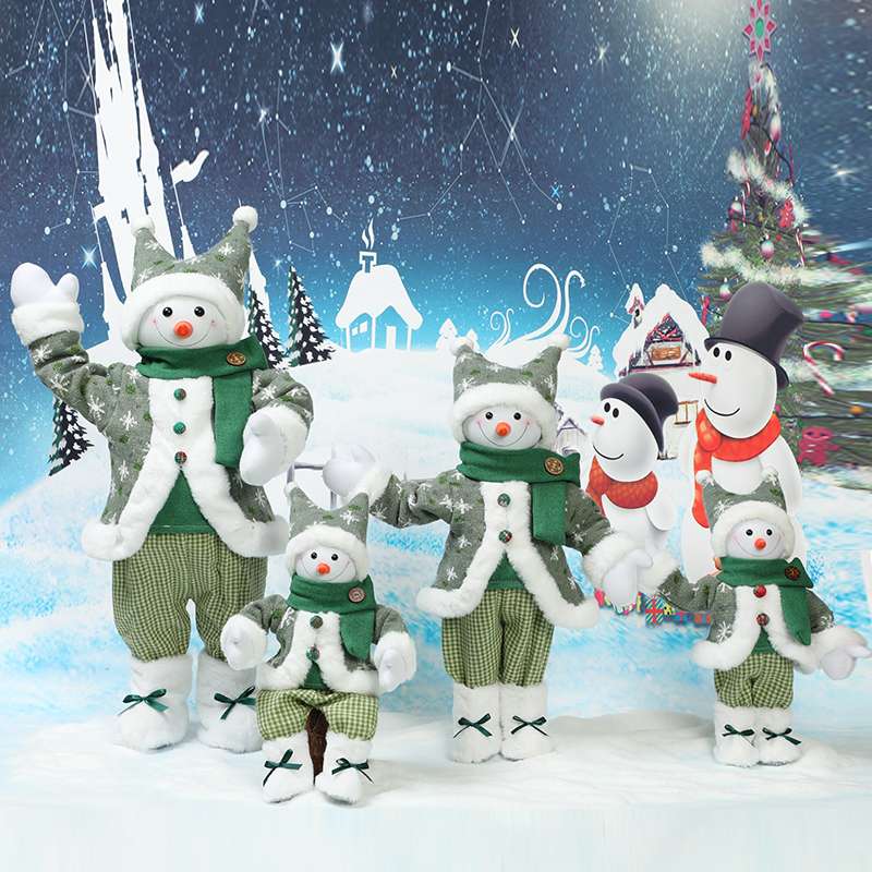 圣诞礼品摆件 圣诞雪人 可爱电动玩具圣诞用品