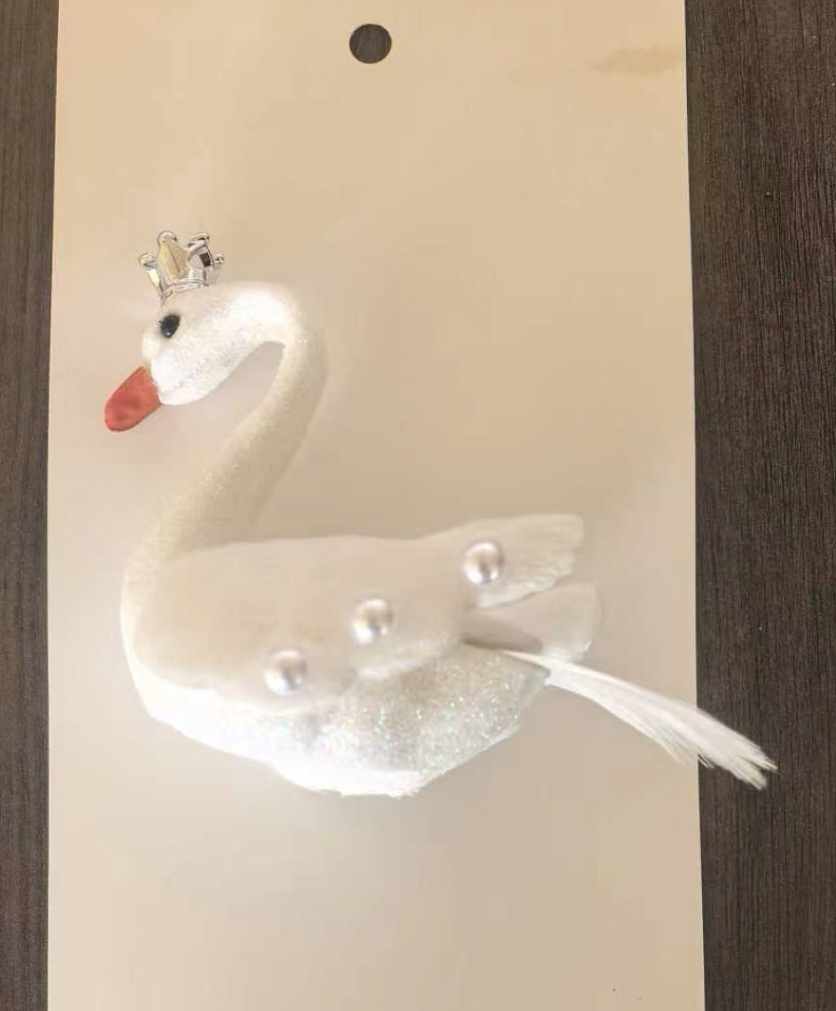 仿真天鹅，圣诞产品细节图