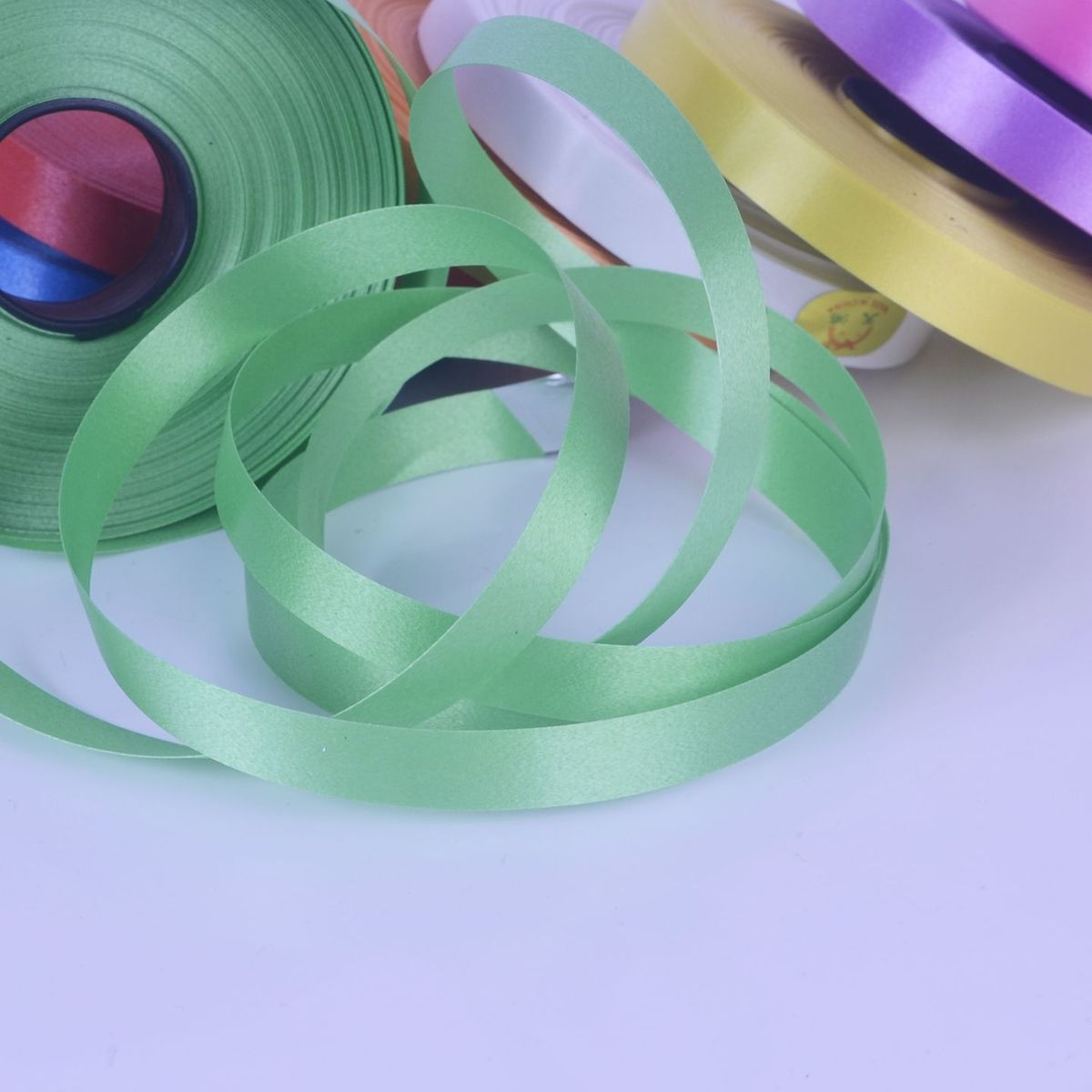 DIY materials for hand-folded wind chime ribbons, multi-color birthday decorations, balloon ties, and binding ropes detail image 8