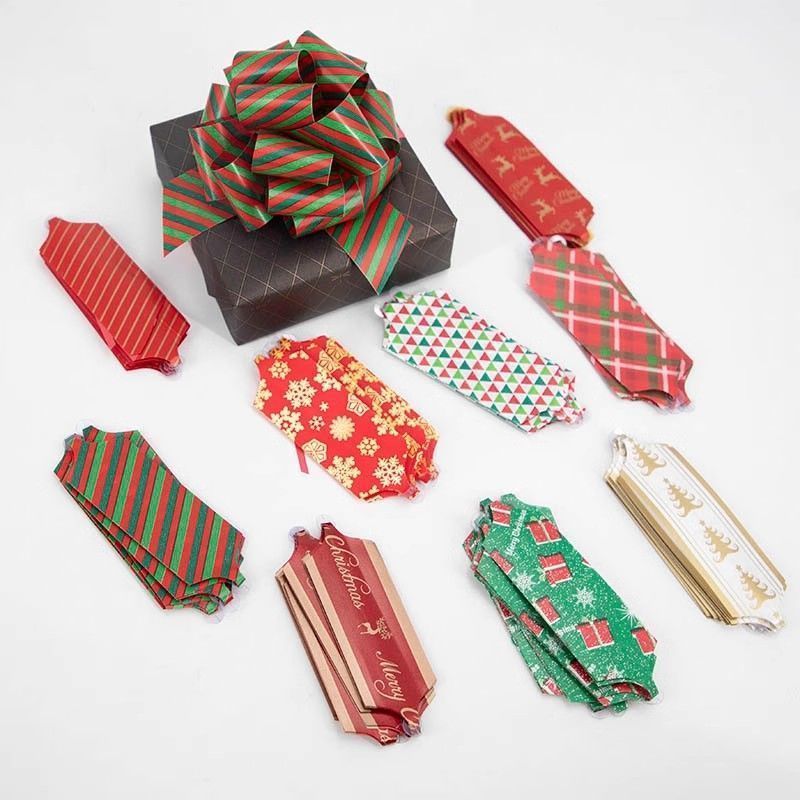 Gift decals, Christmas decorative ribbons, three-dimensional decals, Christmas flower balls, Christmas gifts, bows, ribbons