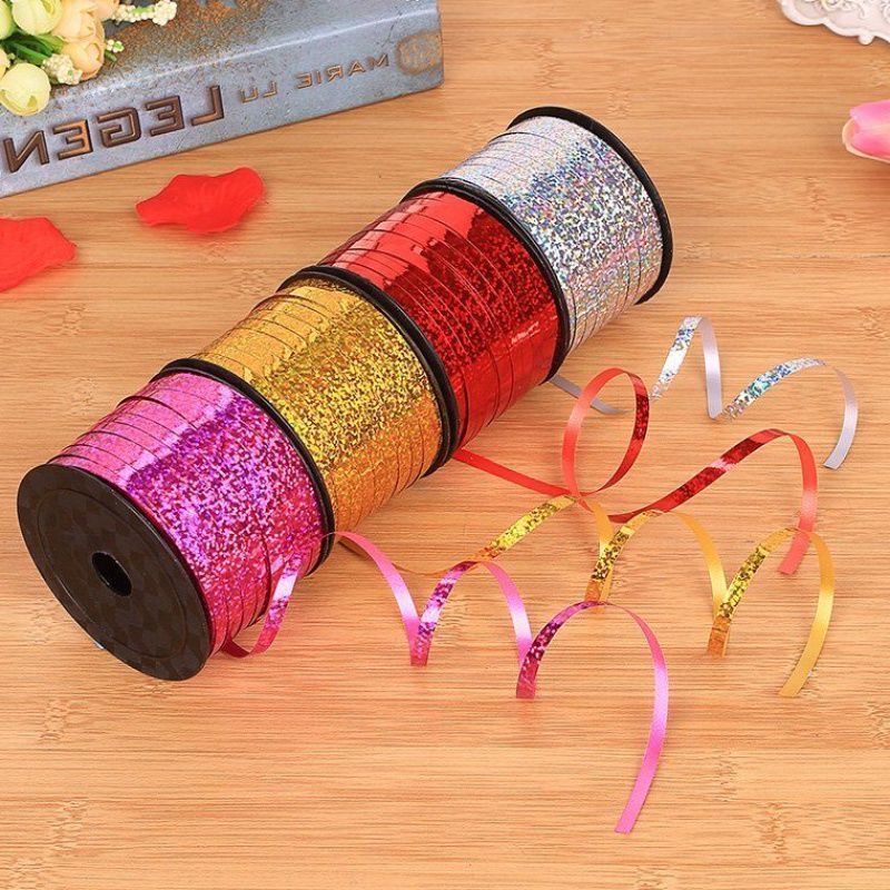 diy plastic ribbon strips, ribbons for tying balloons, flower packaging ribbons, gift boxes, decorations, tie and pull flower ribbons Specification image
