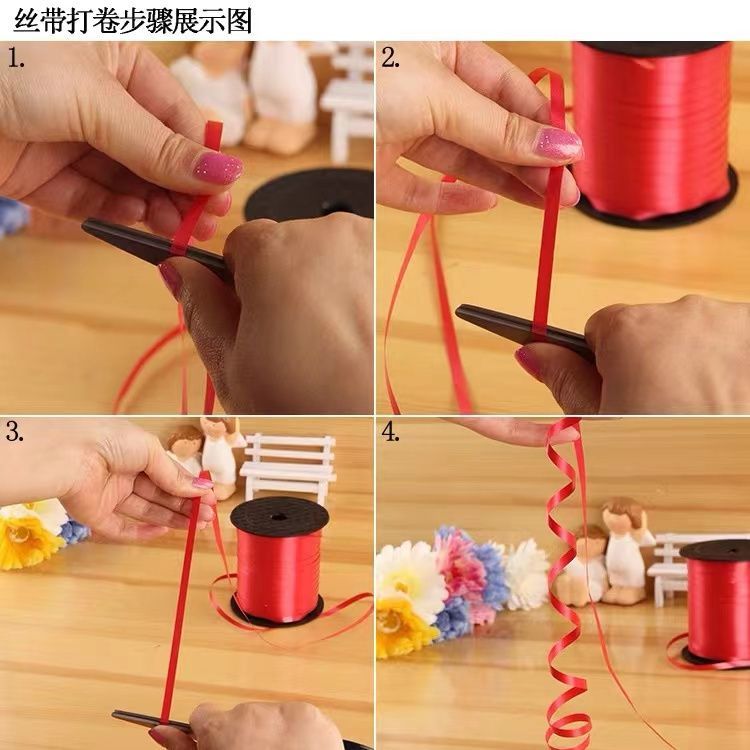 diy plastic ribbon strips, ribbons for tying balloons, flower packaging ribbons, gift boxes, decorations, tie and pull flower ribbons detail image 9
