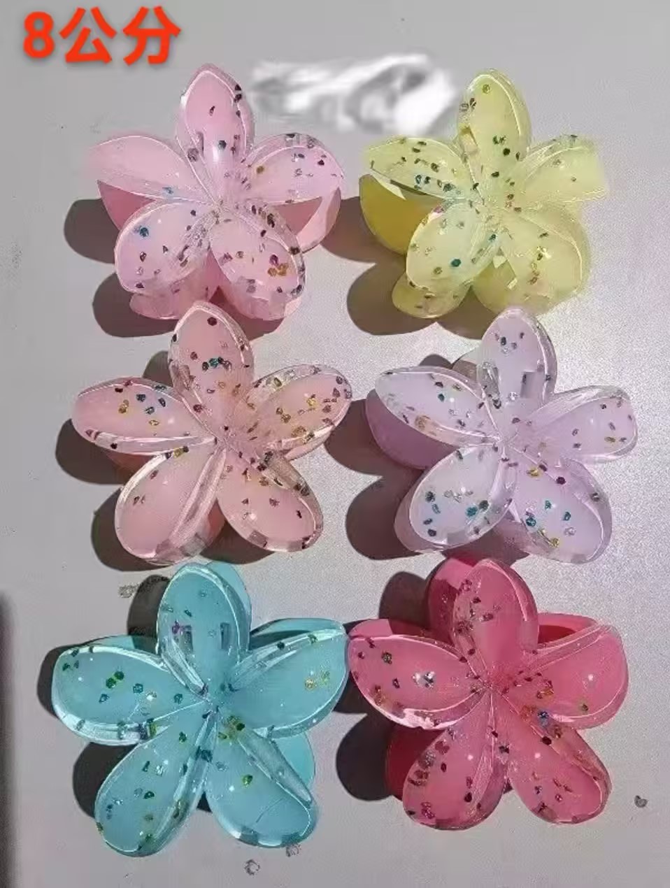 透明果冻色抓夹简约后脑勺盘发鲨鱼夹高级感马尾发抓发夹头饰