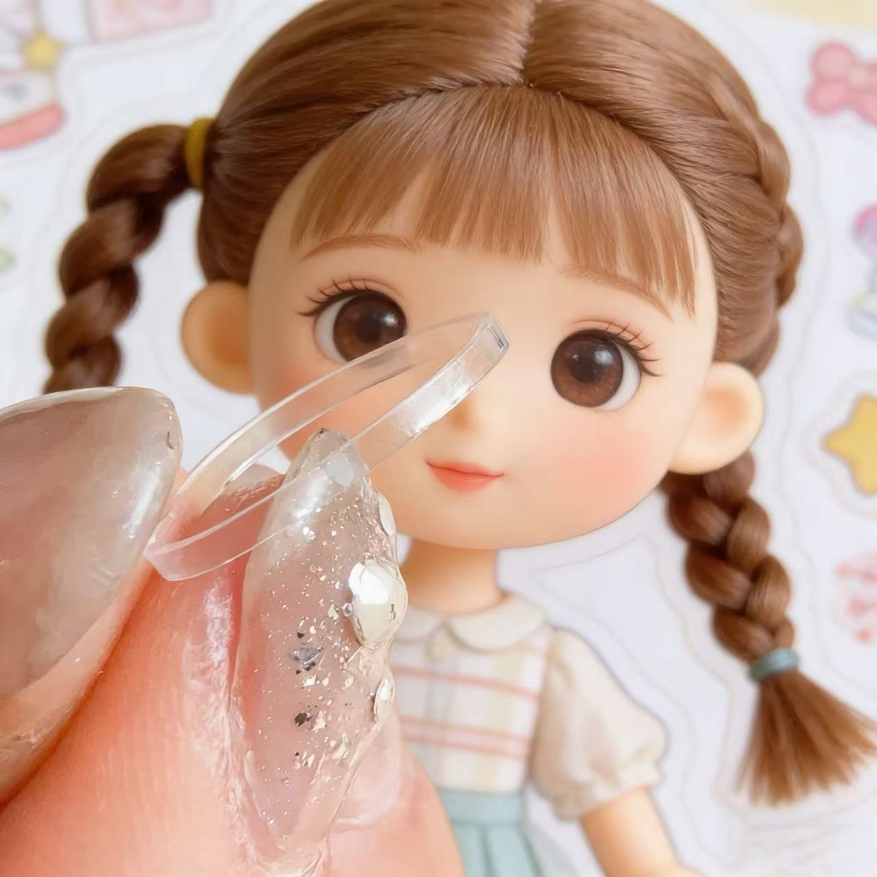 惠琴橡皮筋扎小辫假发透明耐高温皮筋饰品详情图2